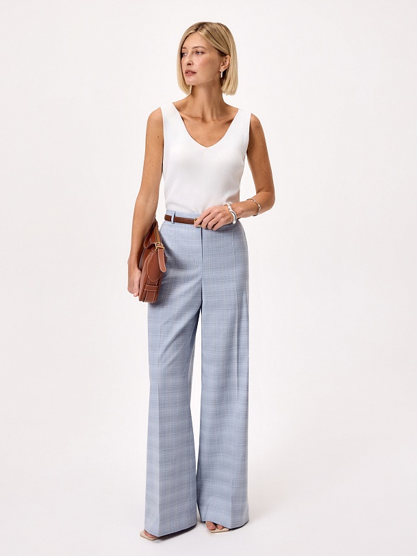 Широкие брюки из костюмной ткани