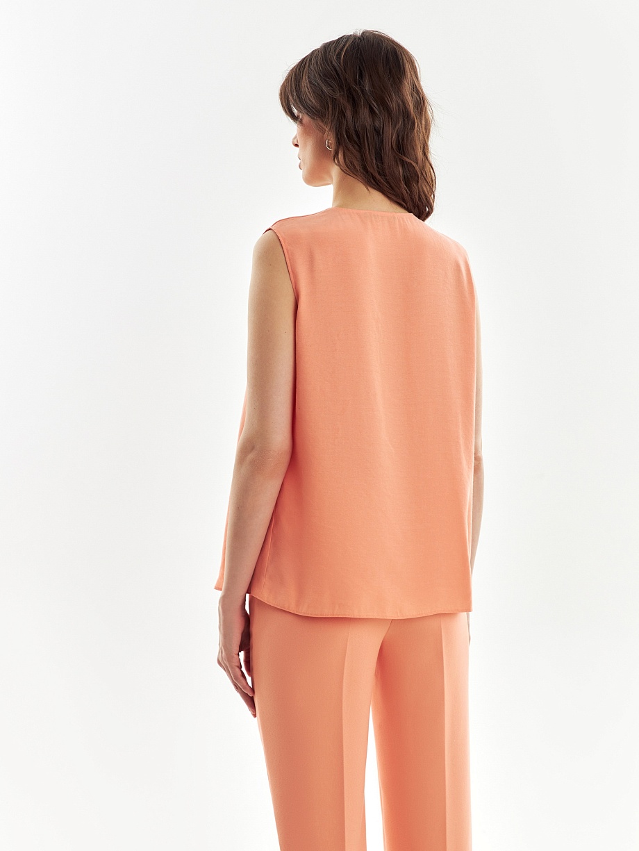 Свободный топ без рукавов