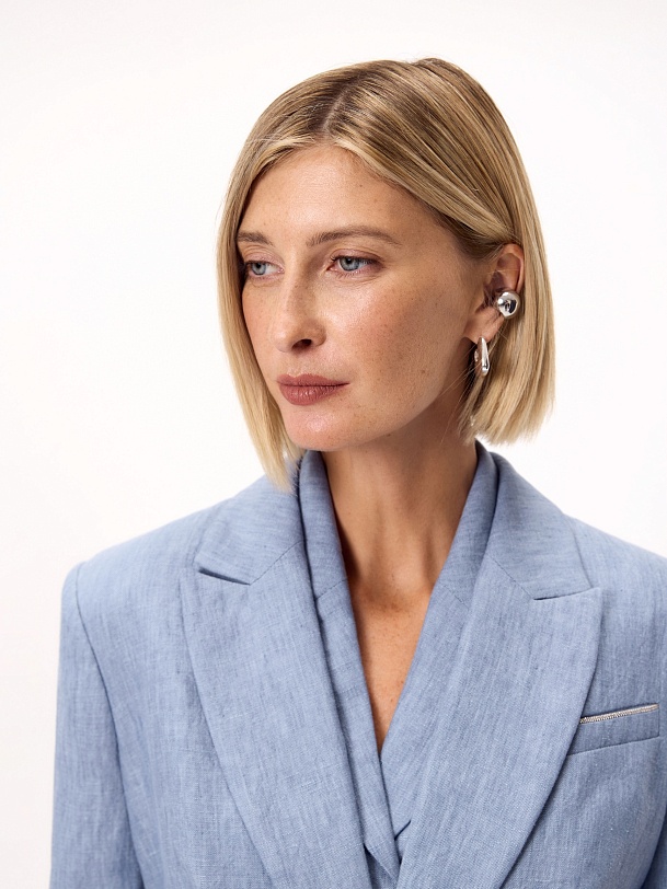 Приталенный жакет из премиального 100% льна 