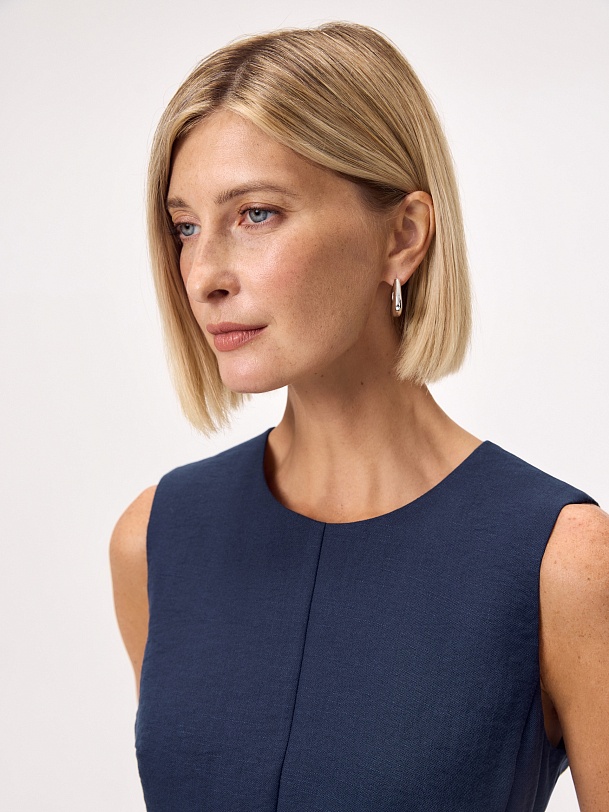 Платье миди с высоким разрезом