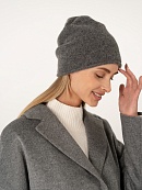 Вязаная шапка с ангорой POMPA арт.ZWH11868/3 Темно-серый