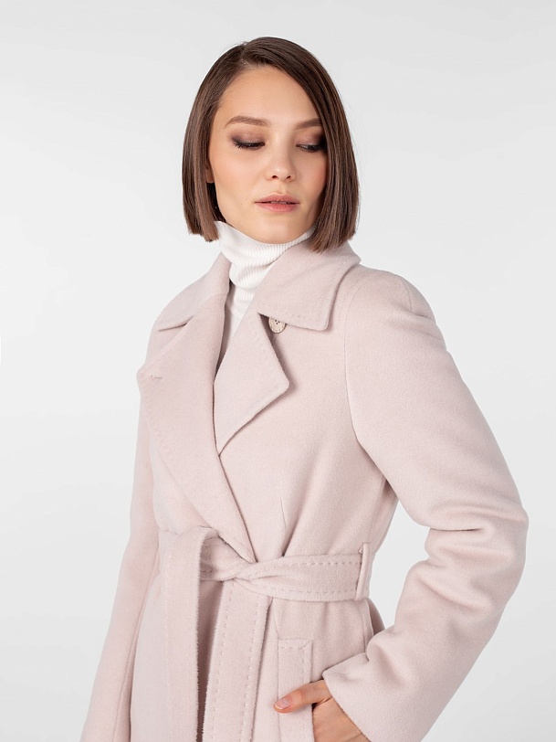 Зимнее шерстяное пальто из шерсти с утеплителем и мембраной