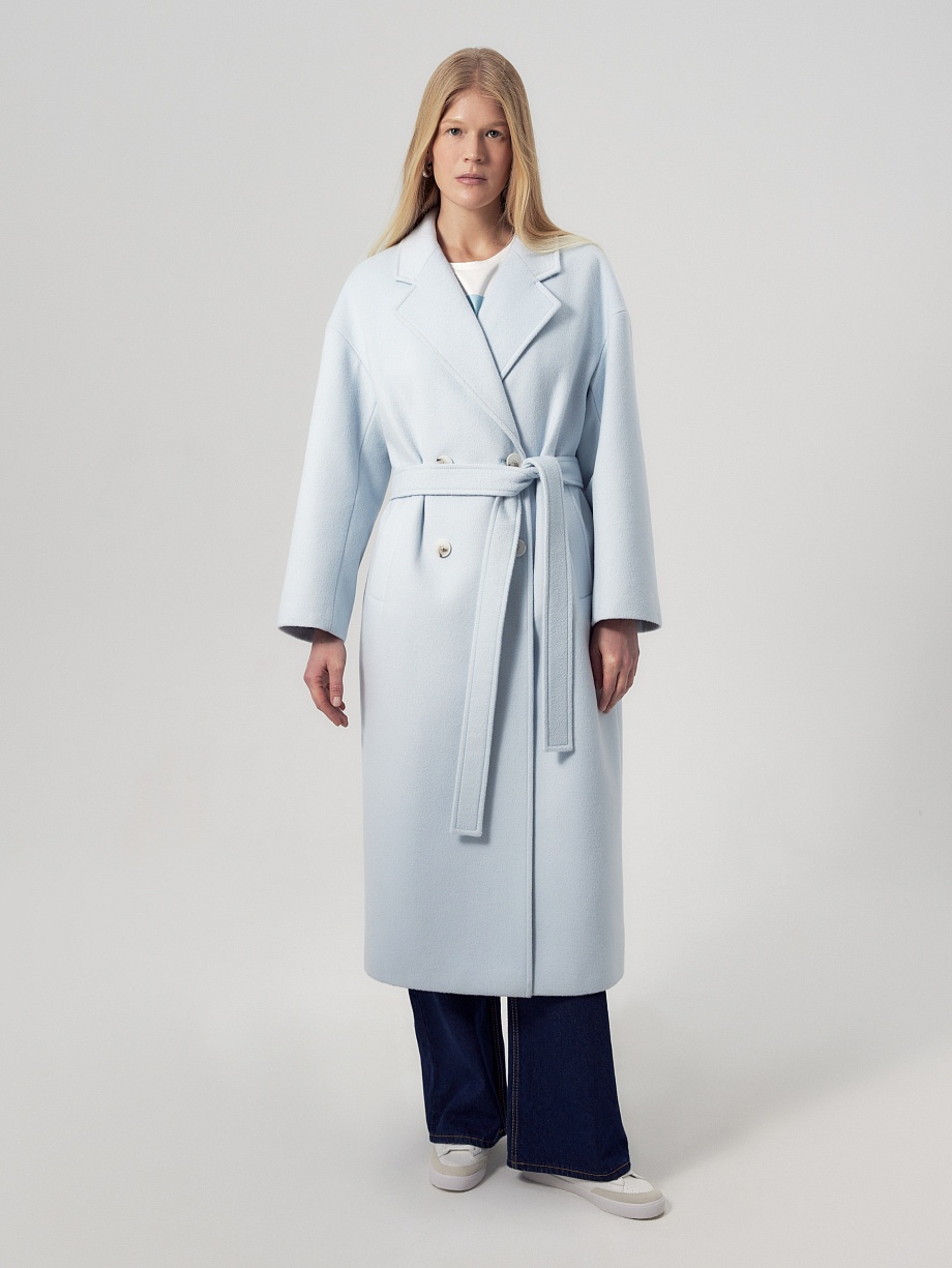 Демисезонное пальто из шерсти с мембраной