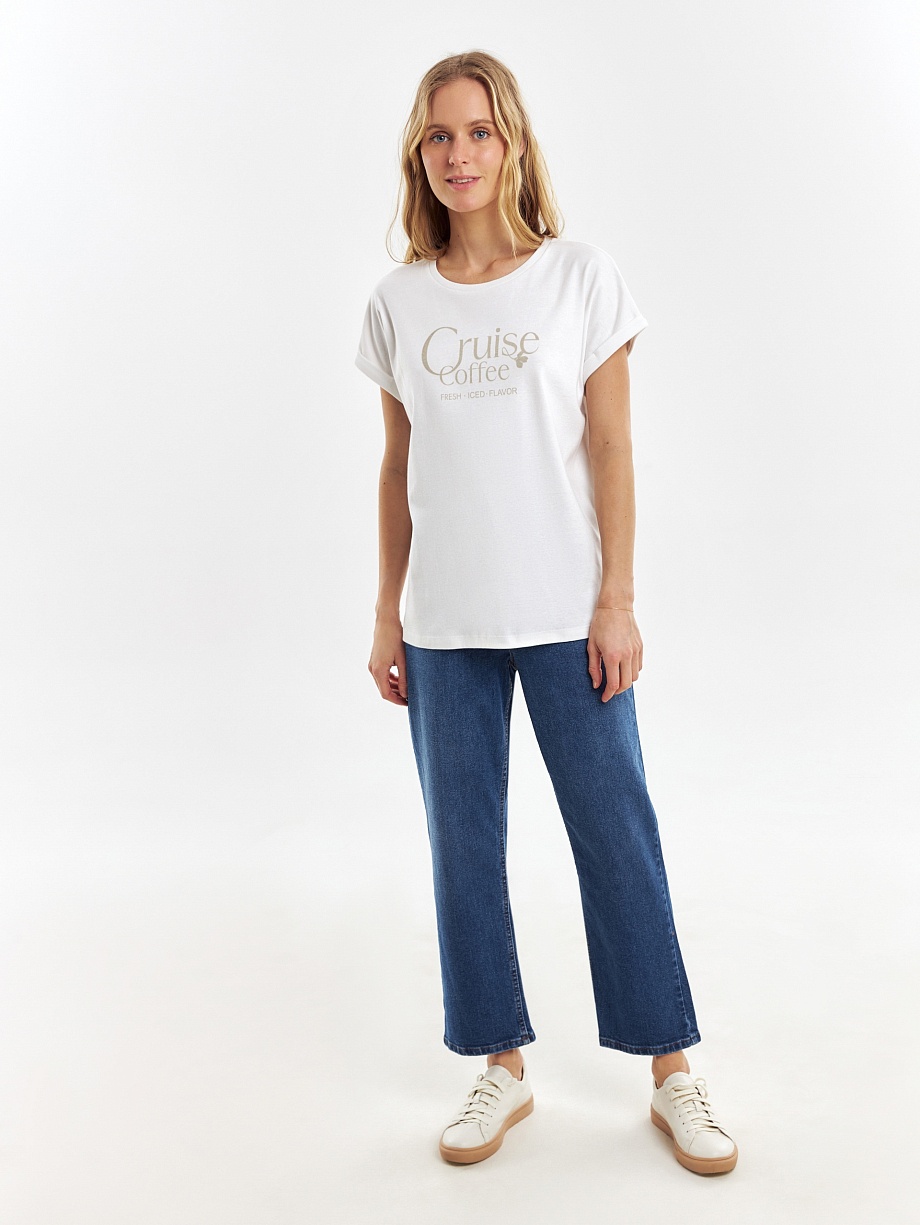 Футболка из 100% мерсеризированного хлопка