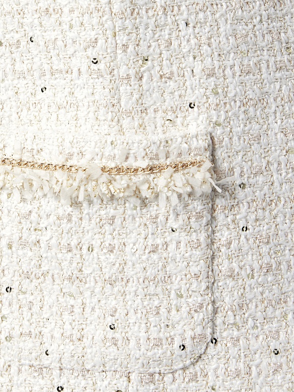 Укороченный жакет из твида с пайетками POMPA арт.2100423mc0190