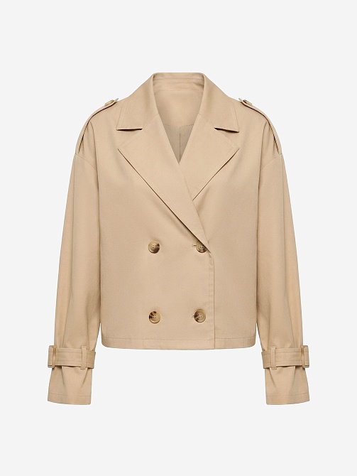 Укороченный жакет-тренч из 100% хлопка