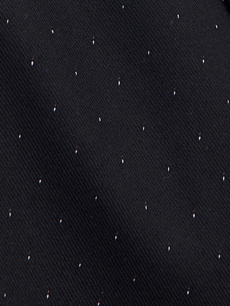 Жакет из костюмной ткани в горошек с укороченным рукавом