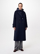 Пальто из шерсти с мембраной, утеплённой спинкой и съёмным капюшоном POMPA арт.1015391p90864