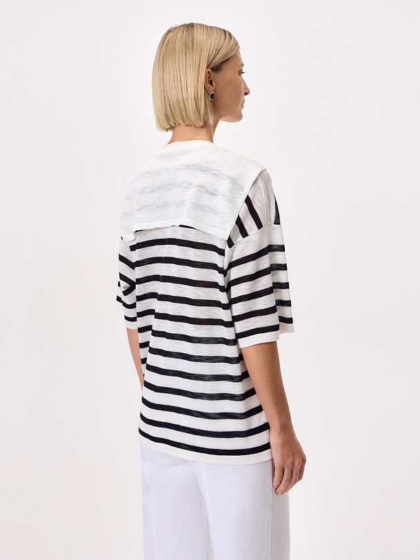 Джемпер из вискозы с воротником гюйс