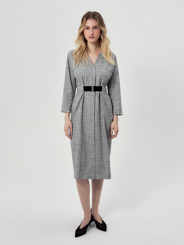 Платье миди с кулиской