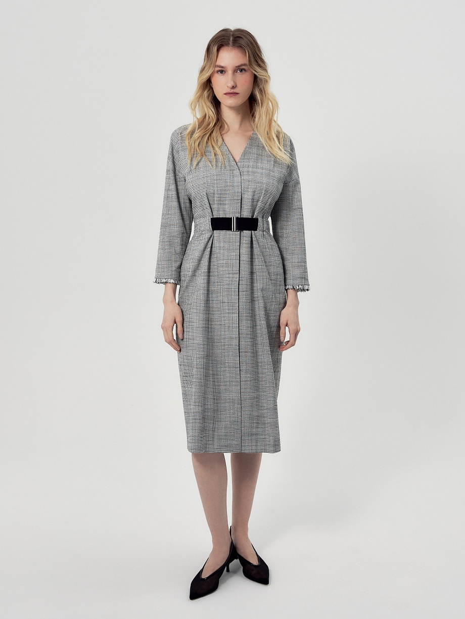 Платье миди с кулиской