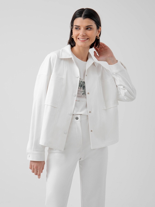 Куртка-жакет из джинсовой ткани