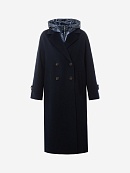 Пальто из шерсти с мембраной, утеплённой спинкой и съёмным капюшоном POMPA арт.1015391p90864
