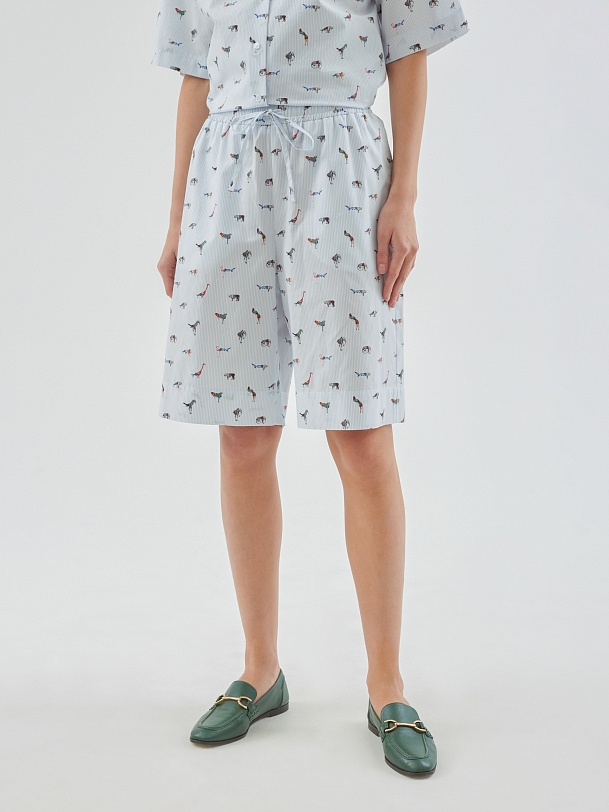 Свободные широкие шорты из 100% хлопка