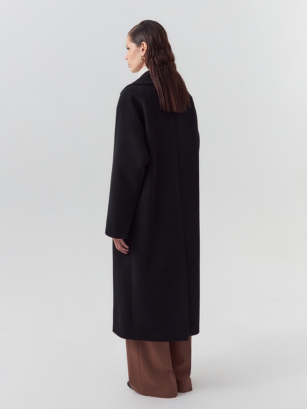 Пальто из 100% шерсти с мембраной и съёмным капюшоном