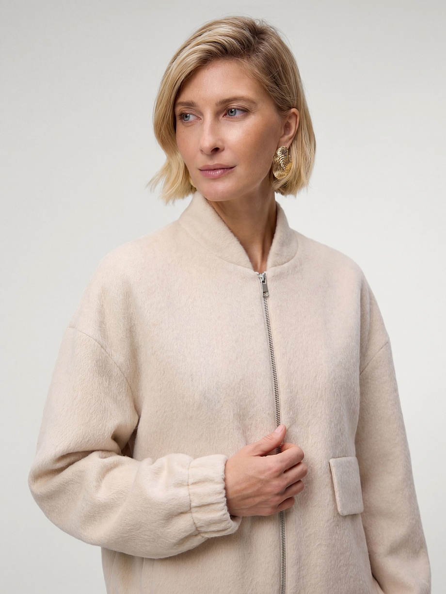 Бомбер из премиальной шерсти и Альпака