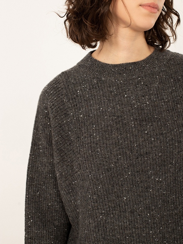 Джемпер оверсайз серый