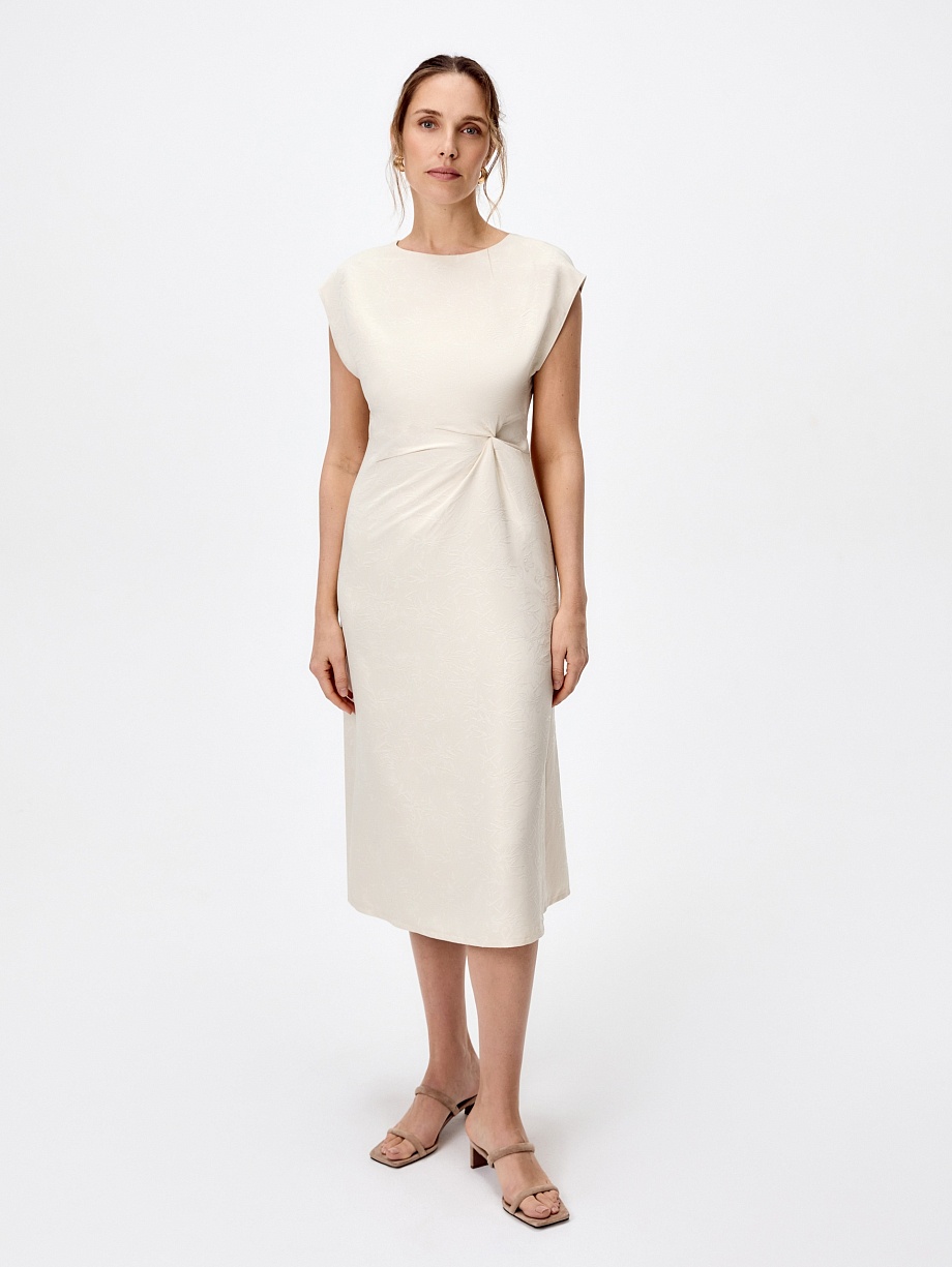 Платье из вискозной атласной ткани