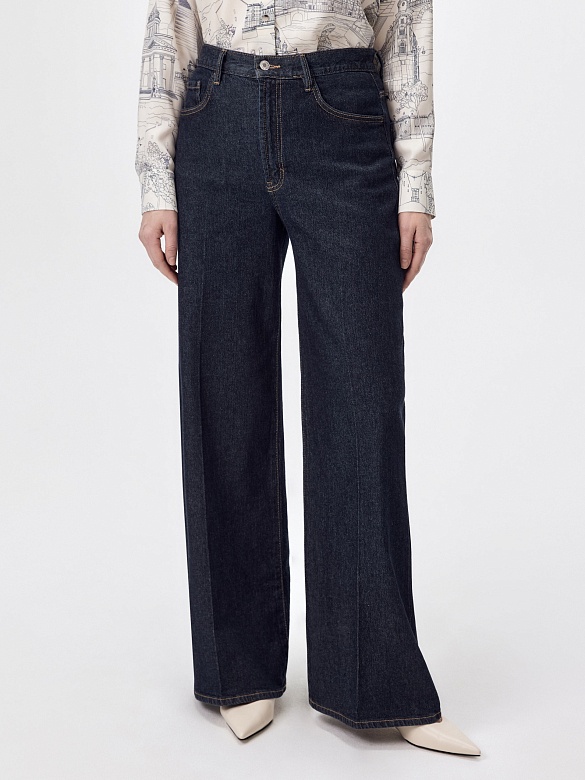 Джинсы со стрелками из хлопка POMPA арт.5111420jn0464