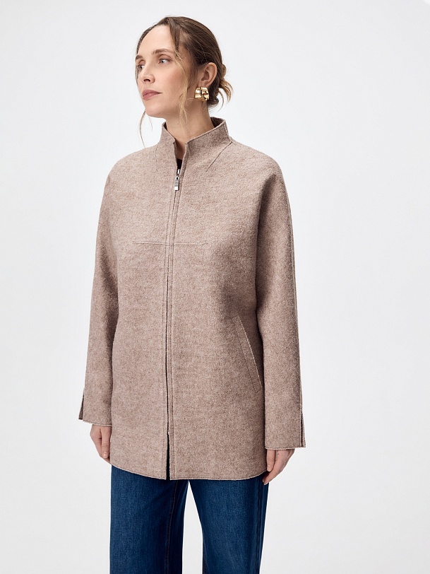 Полупальто из вареной шерсти с мембраной