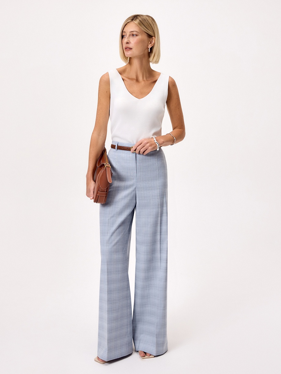 Широкие брюки из костюмной ткани