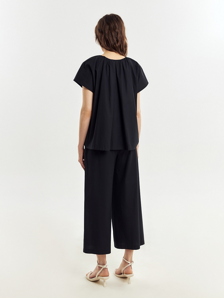 Блуза из 100% хлопка с коротким рукавом