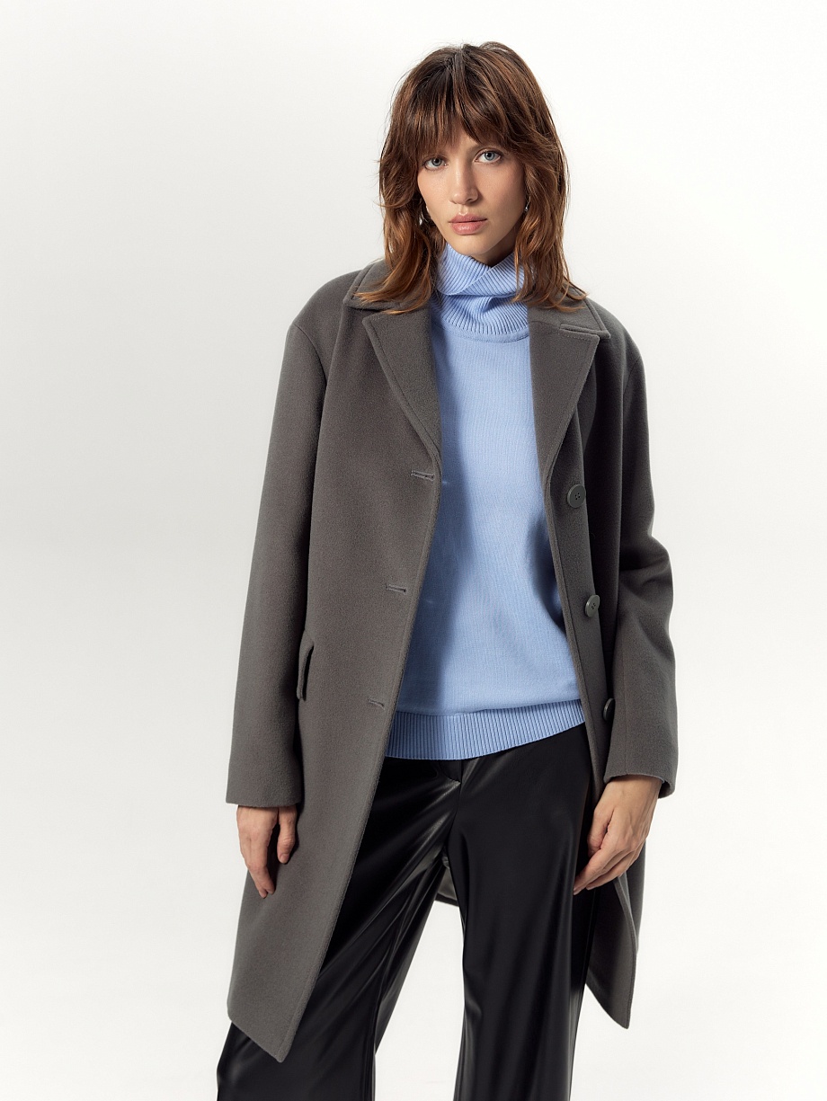 Пальто из шерсти с мембраной