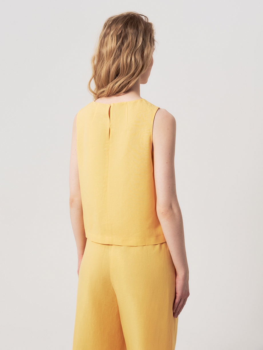 Летний топ из хлопка и льна