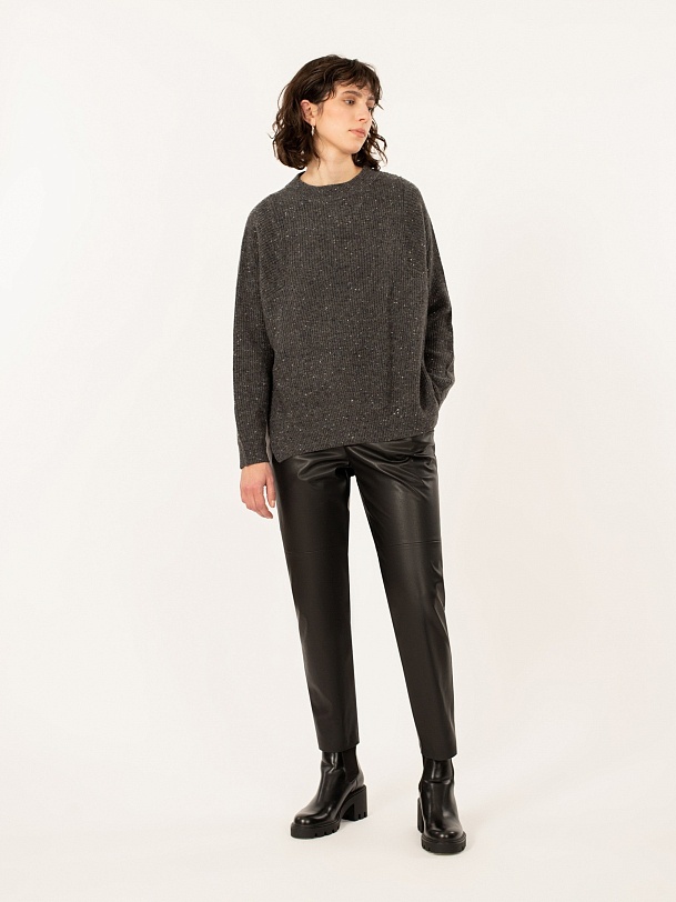 Джемпер оверсайз серый