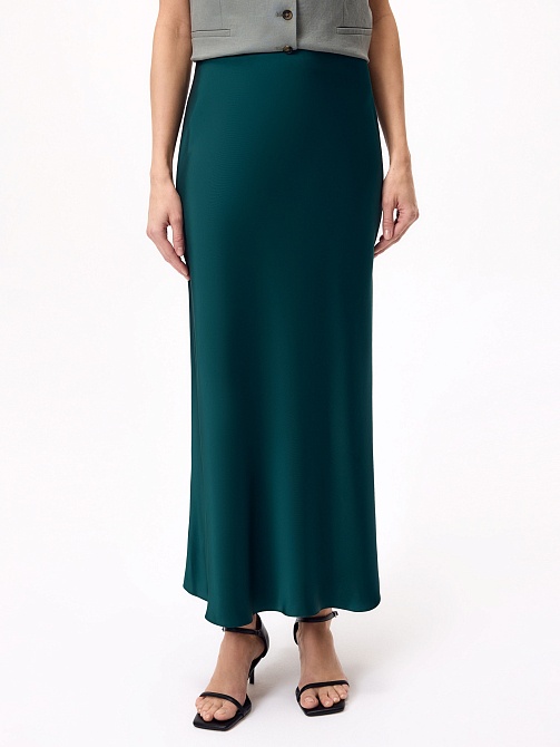 Юбка макси из атласа