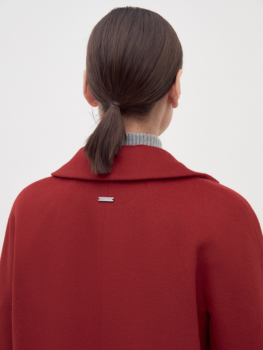 Шерстяное пальто с мембраной и утеплённой спинкой