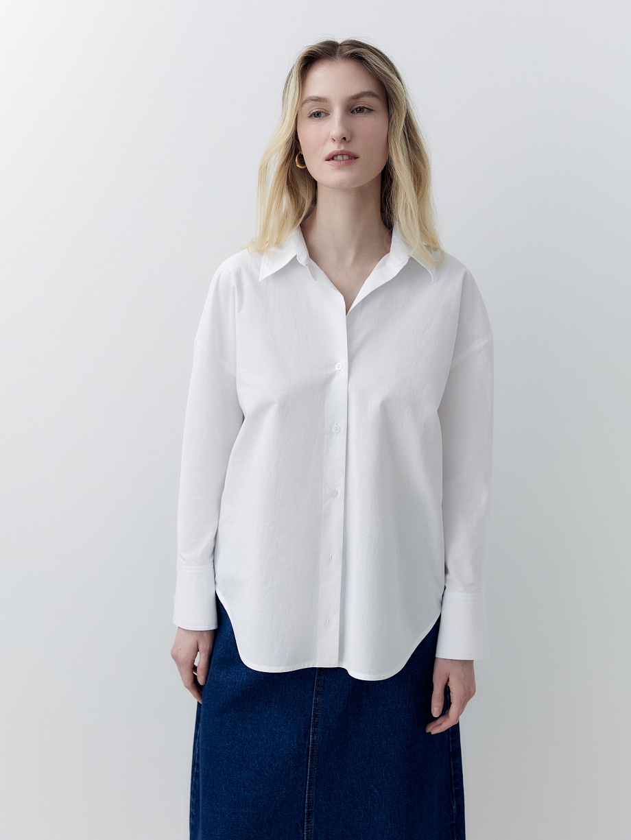 Свободная рубашка из 100% хлопка