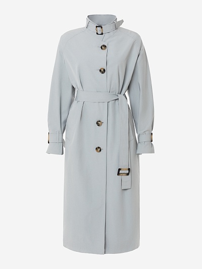 Непромокаемый тренч с высоким воротником