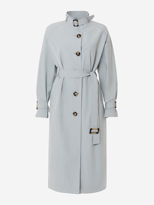 Непромокаемый тренч с высоким воротником