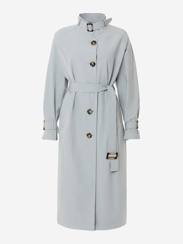 Непромокаемый тренч с высоким воротником