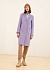 Шерстяное пальто сиреневое с асимметричной деталью POMPA арт.3017744p00077