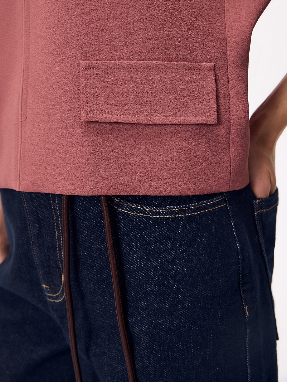 Укороченный жакет на молнии