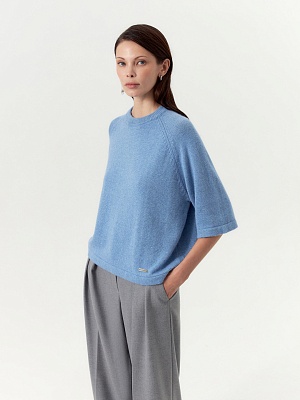 Джемпер с шерстью ангоры и люрексом