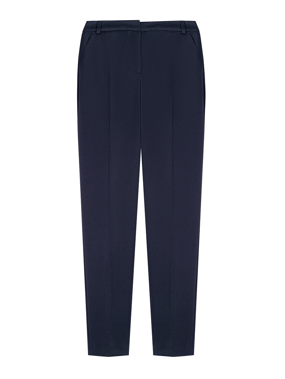 Утепленные прямые брюки со стрелками 