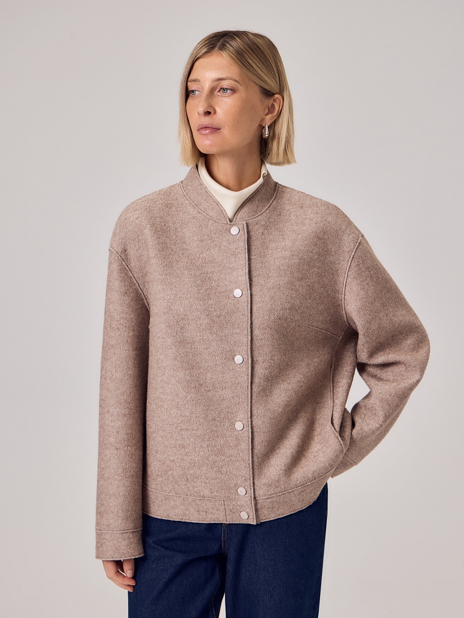 Куртка-бомбер из шерсти