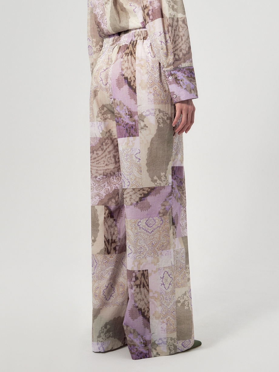 Летние брюки из 100% хлопка на эластичном поясе