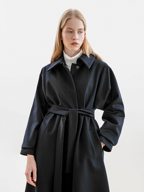 Пальто демисезонное из шерсти и кашемира с мембраной