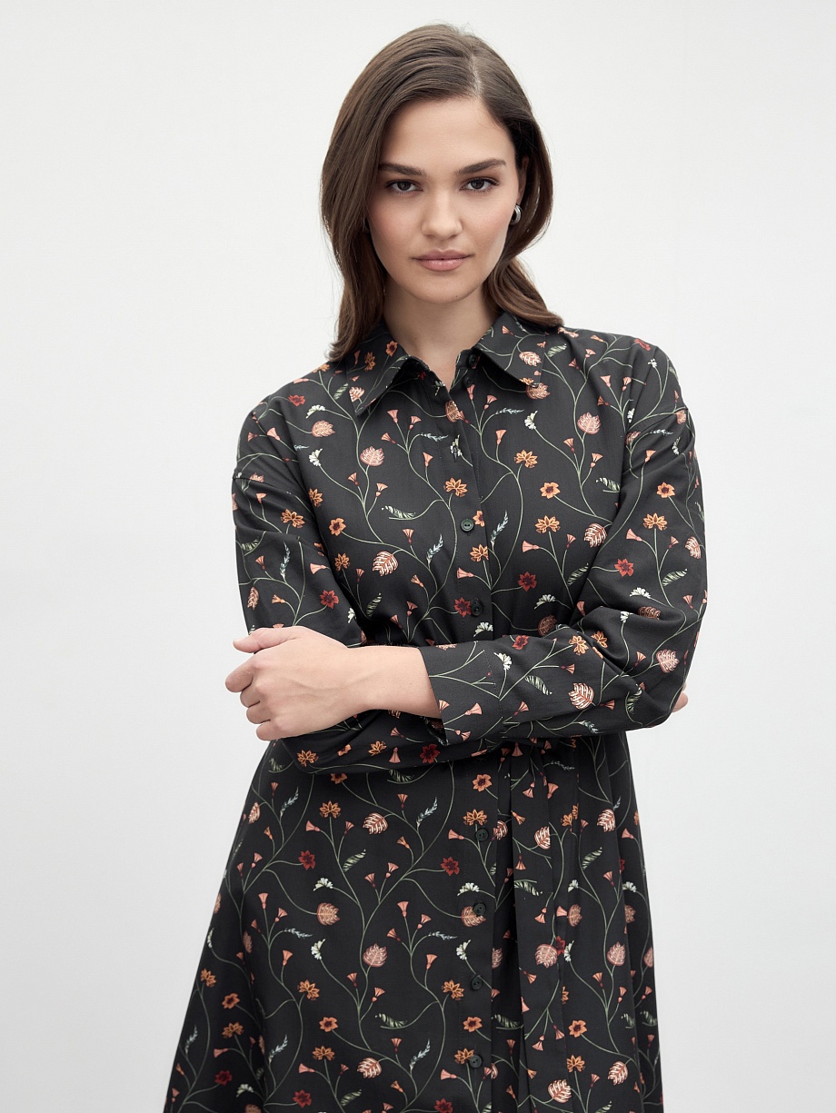 Платье-рубашка из 100% хлопка