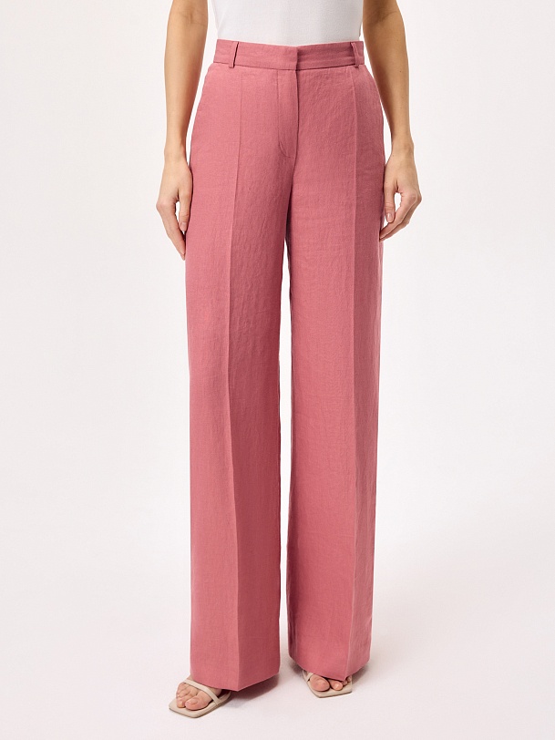 Брюки со стрелками из премиального 100% льна