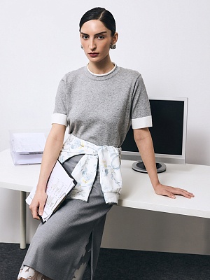 Джемпер из вискозы с люрексом