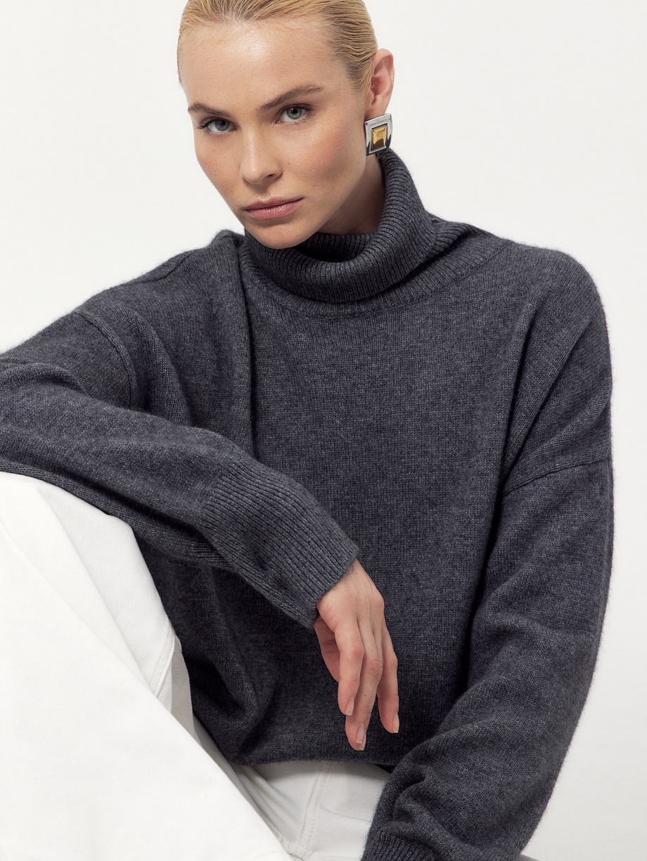 Cвитер оверсайз из 100% кашемира