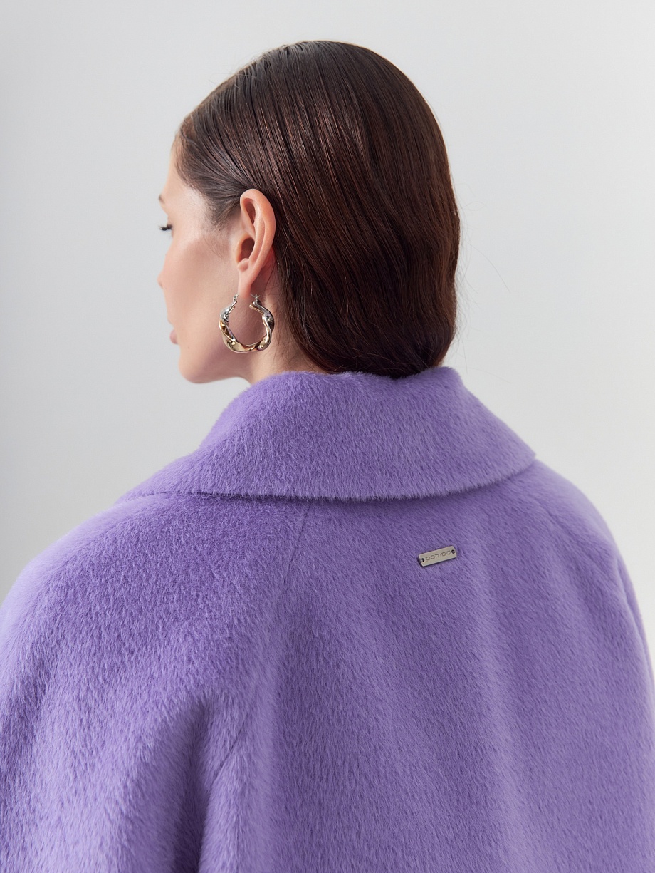 Утеплённое пальто из премиальной шерсти Альпака