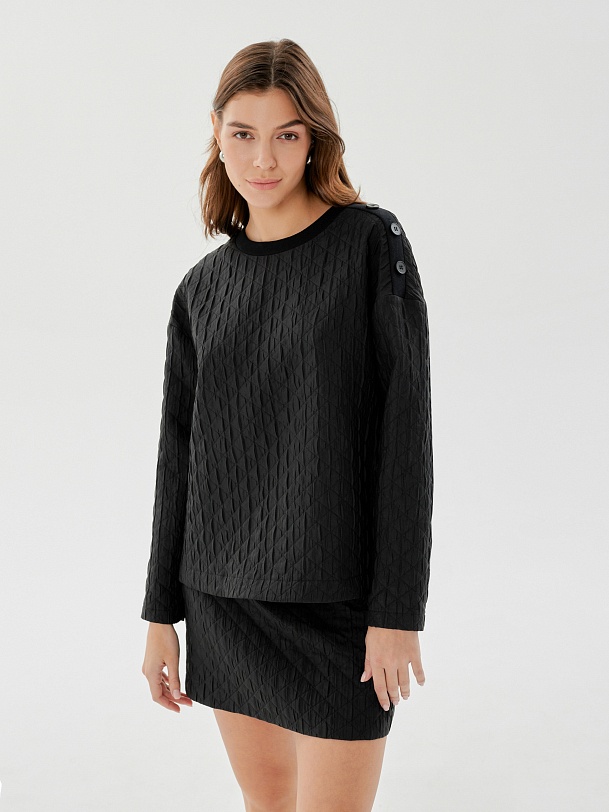 Джемпер из стеганой ткани