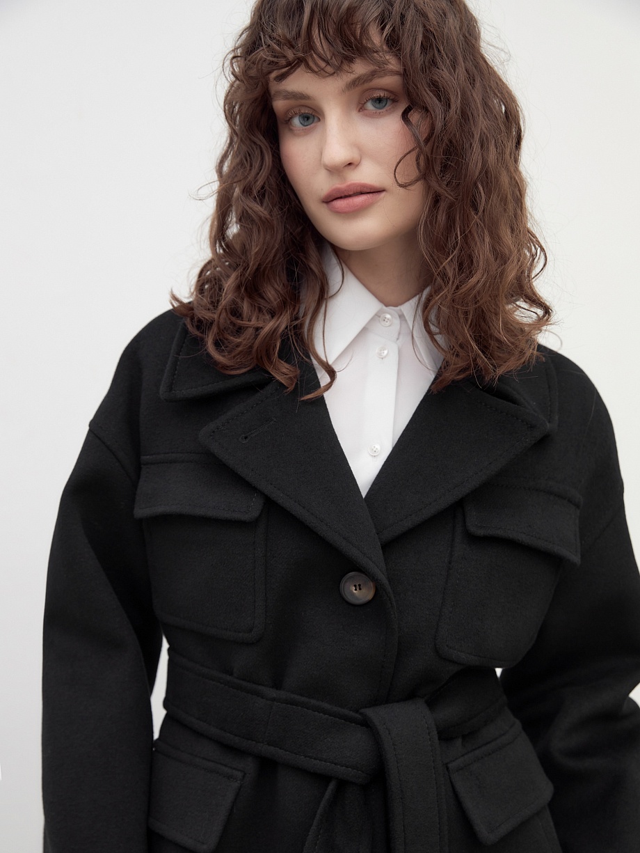 Шерстяное полупальто с мембраной