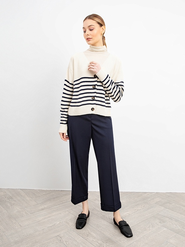 Кардиган трикотажный в полоску